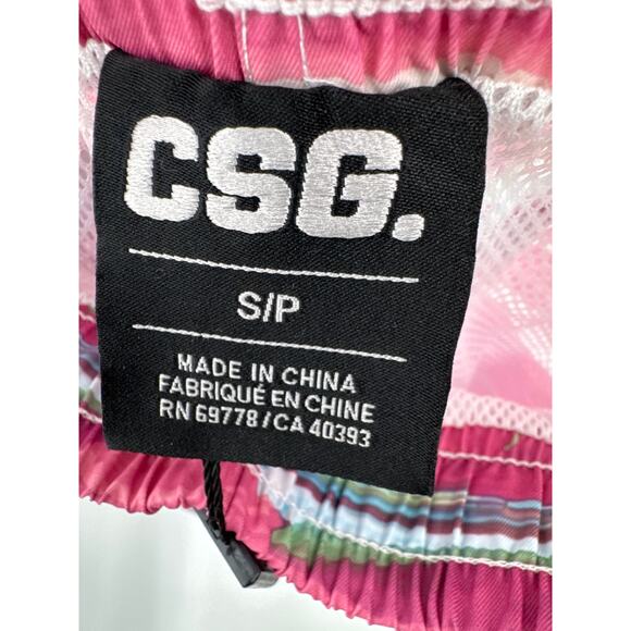 NWT CSG Swimming trunks elastic waistband & drawstring pink size S - Picture 6 of 6